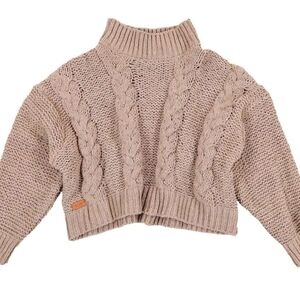 Simply Southern Women's Cable Knit Sweater - Tan